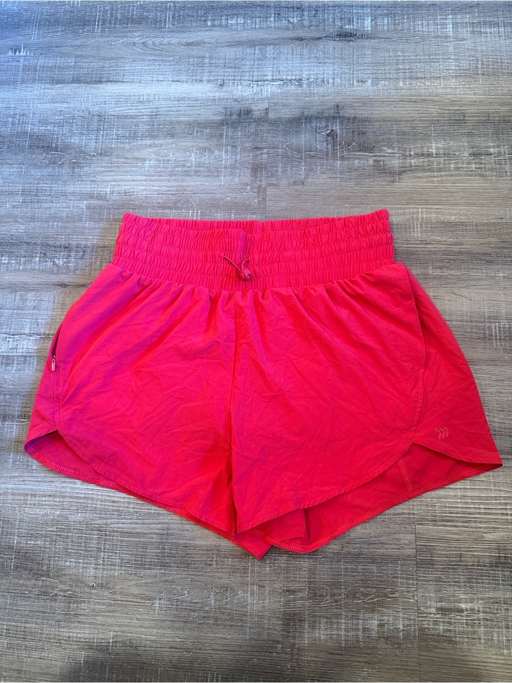 all in motion Bright Pink Athletic Shorts with Smocked Waist